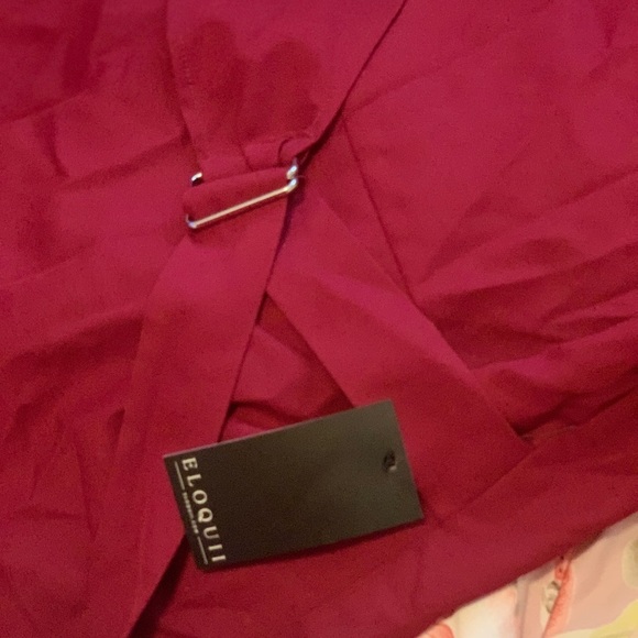 Eloquii tunic style blouse. Burgundy.Size 24 NWT - Picture 8 of 10